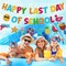 Happy Last Day of School Banner End of School Year Party Decorations Hello Summer Theme Vacation Decor Classroom Out Welcome Summer Party Supplies